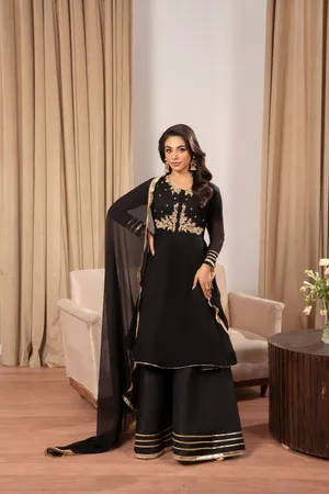 Black Sharara Dress	